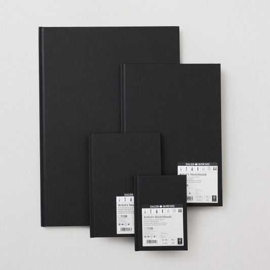 Many sizes Daler Rowney Ebony Hardback Sketchbook Portrait 160gsm