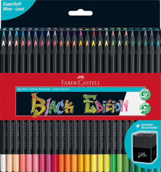Faber Castell Black Edition Colour Pencils Assorted Colours Set of 50