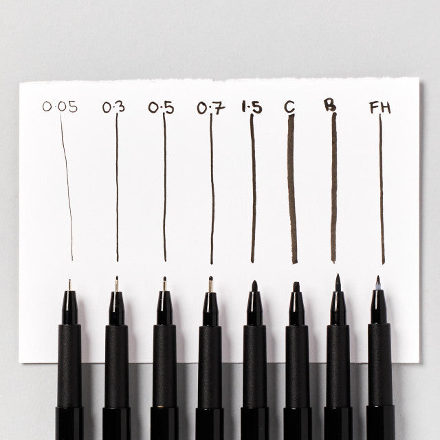 Faber-Castell Pitt Artist Pen Set of 8 Black