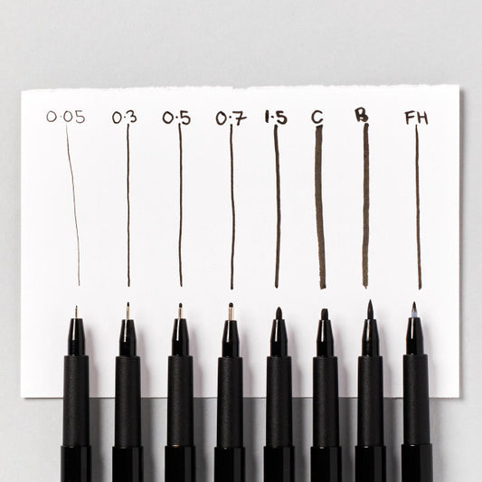 Faber-Castell Pitt Artist Pen Set of 8 Black